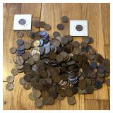 1950's Lincoln Head Wheat Penny Coins