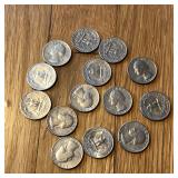 (14) 1970s Washington Quarter Coins