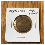 Exposition Department Store Trade Token