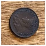 1928 Canada One Cent Penny Coin