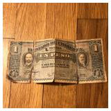 1914 State of Chihuahua 1 Peso Banknote Mexico