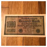1922 Germany 1000 Mark Banknote - Reichsbanknote