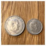 (2) 1960 & 1962 Denmark Krone Coins