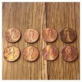 (8) 2009 Lincoln 200th Birthday Series Penny Coins