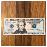 2017 US 20 Dollar Banknote - Fancy Serial Number