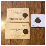 Early 1900's Lincoln Head Wheat Penny Coins