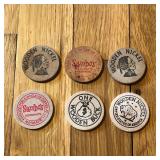 Lot of Wooden Nickel Tokens