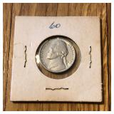 1960 Jefferson Nickel Coin - Rim Error?