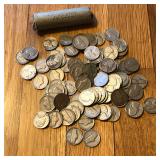 (125) 1950's Jefferson Nickel Coins