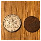 (2) Mixed Trinidad & Tobago Coins