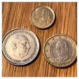 (3) Mixed Spain Coins