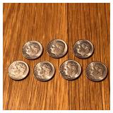 (7) Roosevelt Dime Coins in Nice Condition