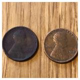(2) 1912 Lincoln Head Wheat Penny Coins