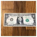2013 US 1 Dollar Banknote - Fancy Serial Number