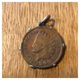 1905 Indian Head Penny Coin Pendant