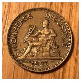 1925 France 2 Francs Coin