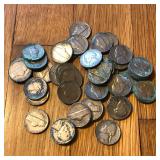 (40) 1964 Jefferson Nickel Coins - Oxidized