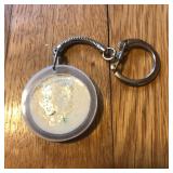 Encased Kennedy Half Dollar Coin Keychain