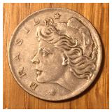 1970 Brazil 10 Centavos Coin