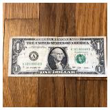 2009 US 1 Dollar Banknote - Fancy Serial Number