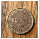1982 Putt Putt Game Token