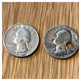 (2) Interesting Washington Quarter Coins