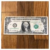 2013 US 1 Dollar Banknote - Fancy Serial Number
