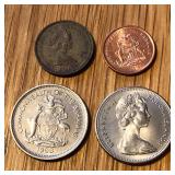 (4) Mixed Bahamas Coins