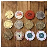 Lot of Mixed Casino Chip Game Tokens