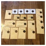 1930's Lincoln Head Wheat Penny Coins