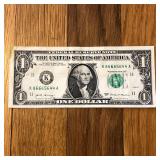 2017 US 1 Dollar - Fancy Serial Number
