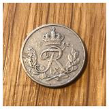 1952 Denmark 10 Ore Coin