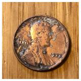 1933 Lincoln Head Wheat Penny Coin