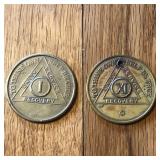 (2) AA Recovery Token Medals