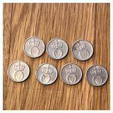 1963, 1966, 1967 Norway 10 Ore Coins
