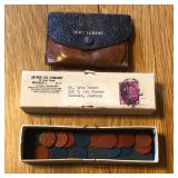 Box of OPA Red & Blue 1 Point Rationing Tokens