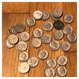 (30) 1960's Roosevelt Dime Coins