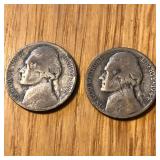 (2) 1944 Silver Wartime Jefferson Nickel - Error?