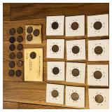 1950's Lincoln Head Wheat Penny Coins