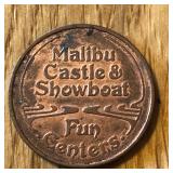 Malibu Castle & Showboat Fun Centers Token