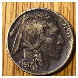 1937 D Buffalo Nickel Coin