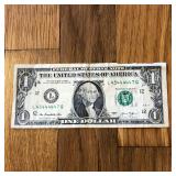 2013 US 1 Dollar Banknote - Fancy Serial Number