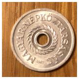 1965 Hungary 2 Filler Aluminum Coin
