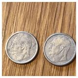 1960 & 1963 Norway 25 Ore Coins