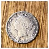 1899 Silver Canada 10 Cent Coin