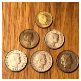 (6) Mixed Switzerland Coins