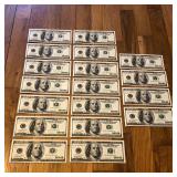 (18) Sequential 1996 US 100 Dollar Banknotes