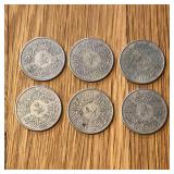 1957-1959 Saudi Arabia 1 Qirsh Coins