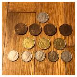 (13) Belgium Coins
