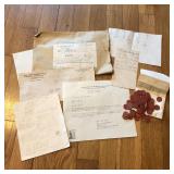 Envelope of OPA Red 1 Point Rationing Tokens